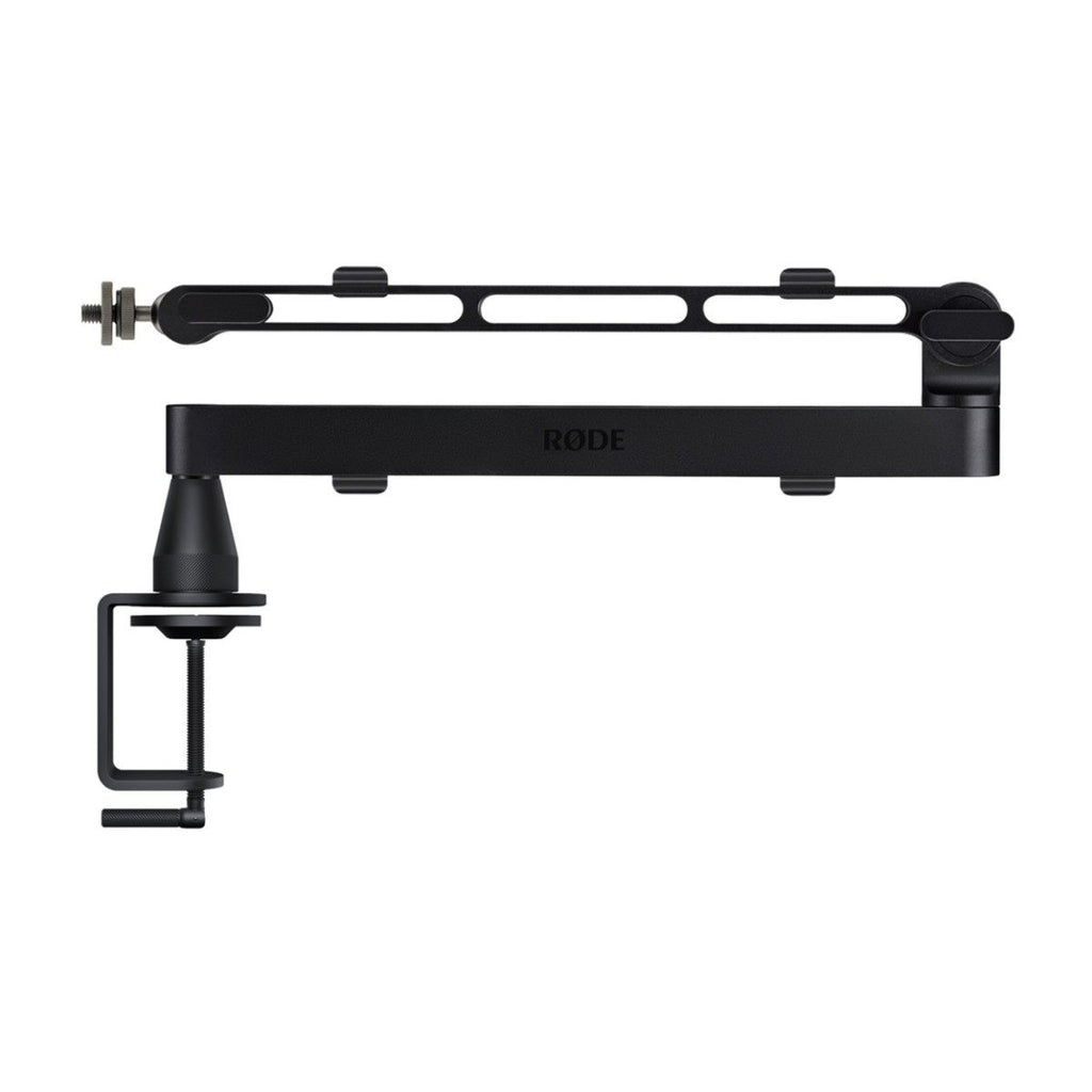 RODE LPA1 low-profile studio microphone arm attached to a microphone stand, designed for professional recording setups