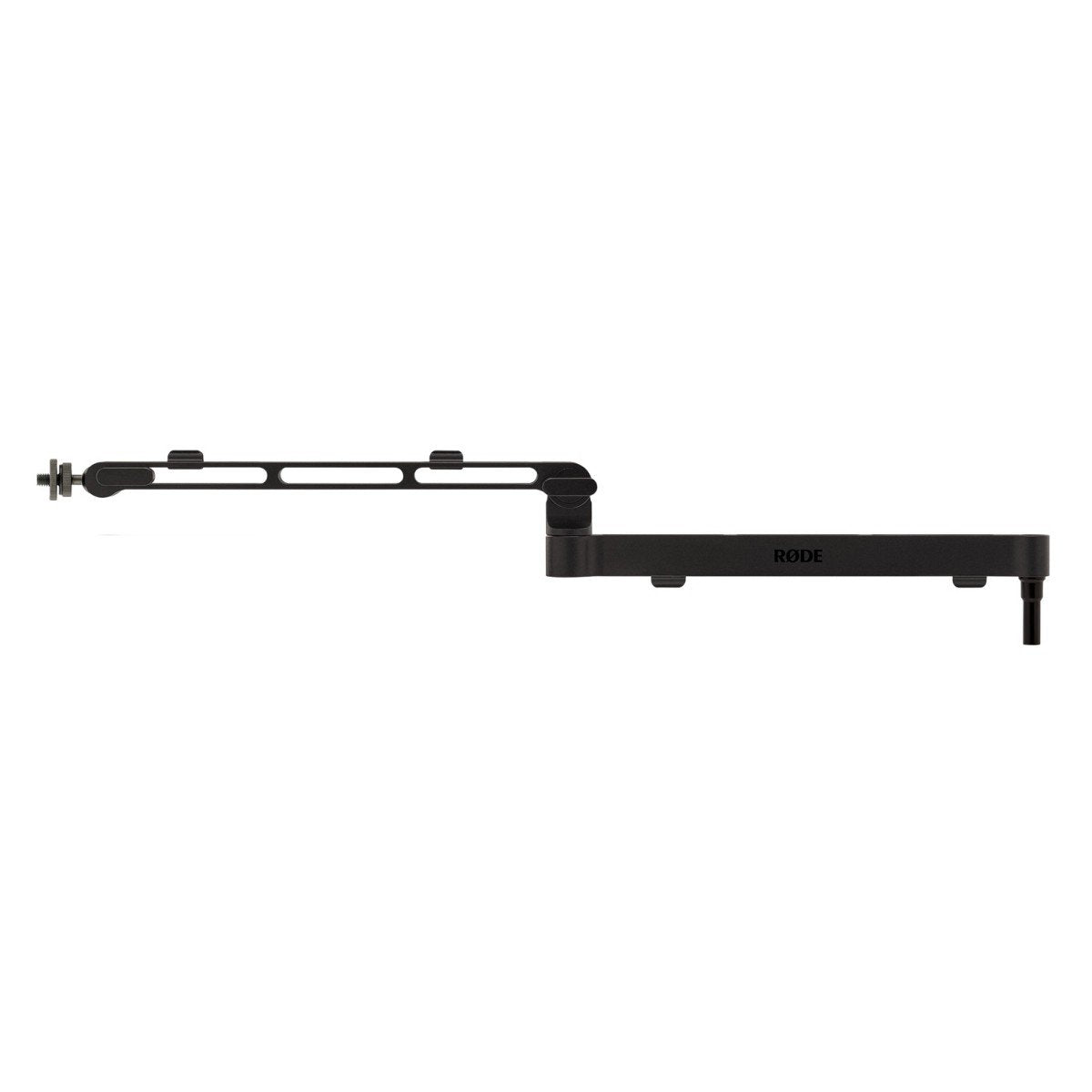 RODE LPA1 low-profile studio microphone arm with adjustable mount for professional recording setups.