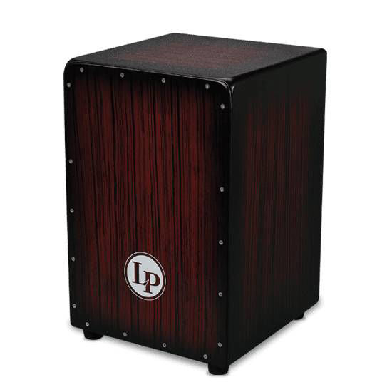 LP Aspire Accents Wire Cajon with DW Snare Wires - Dark Wood Streak