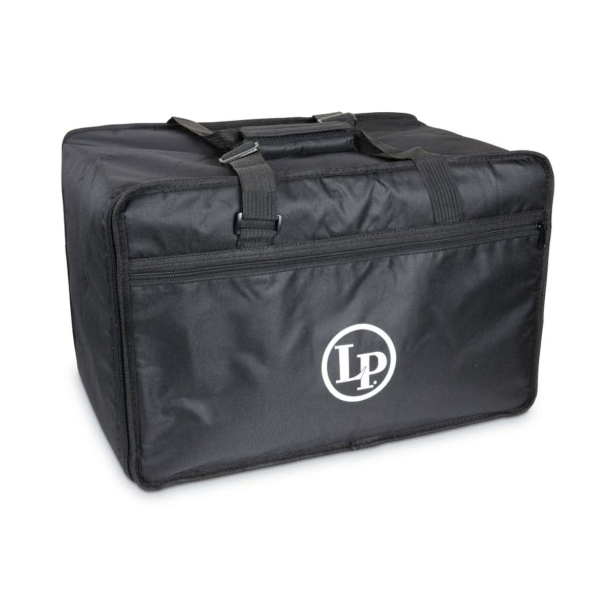 LP LP LPCB Cajon Bag for drum instruments, durable black carrying case with handles, designed for cajons and percussion accessories.