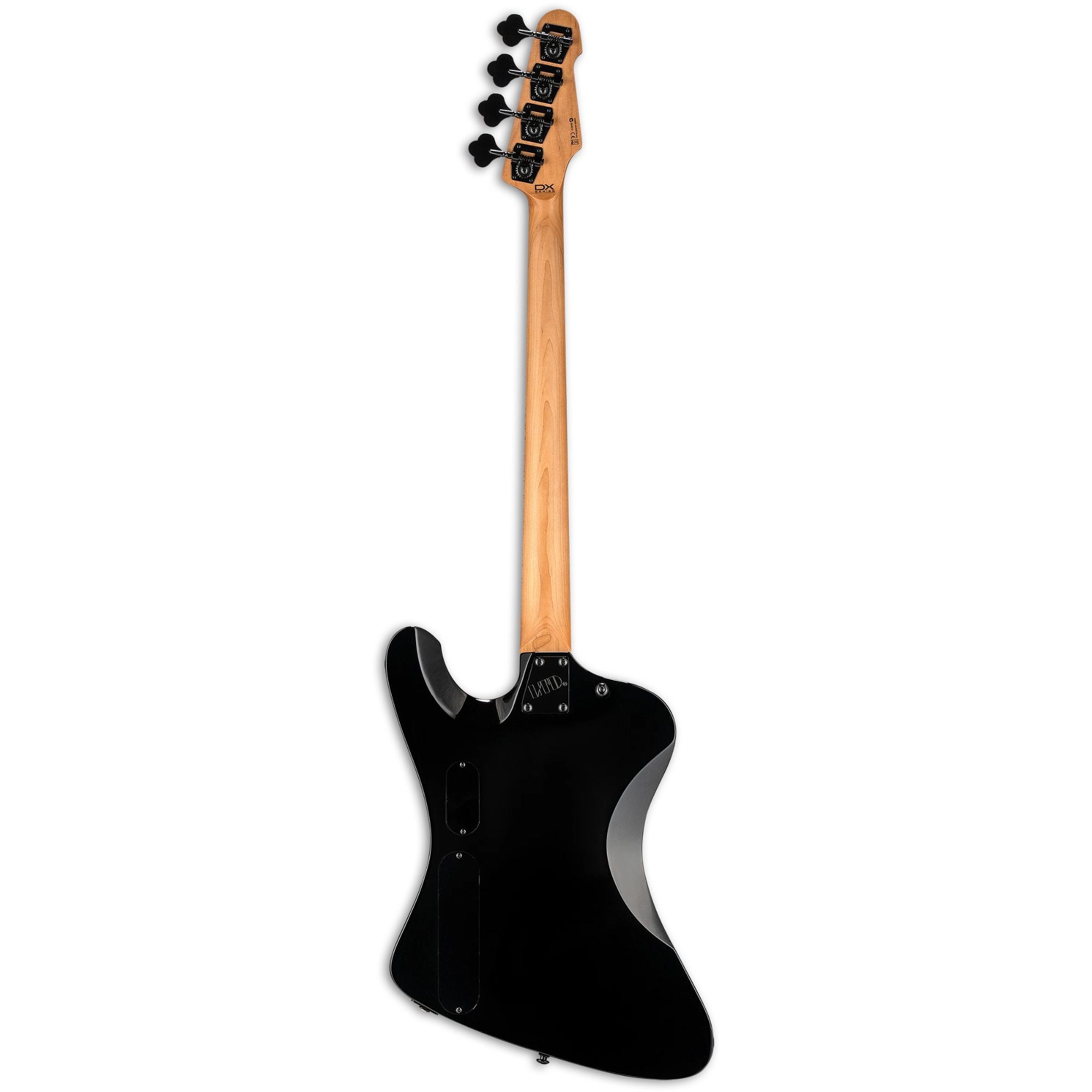 ESP LTD PH-X 204 black burst bass guitar with sleek body and four strings, showcasing a modern design and glossy finish.