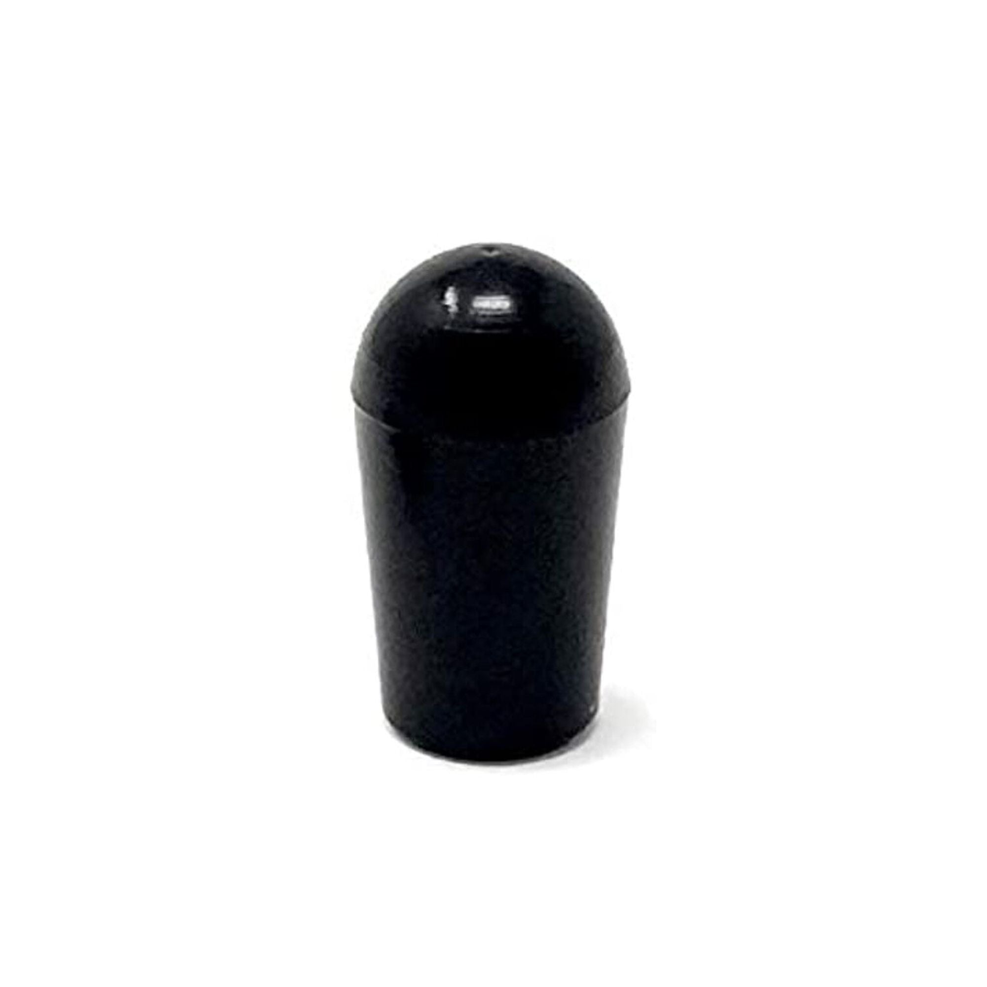 Black Korean toggle switch knob with small thread, designed for guitar parts by AMS, featuring a sleek, compact switch control.
