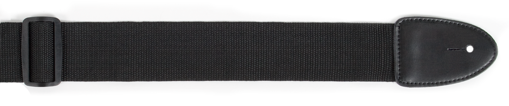 XTR 2 Poly Web Guitar Strap with Leather Ends - Black
