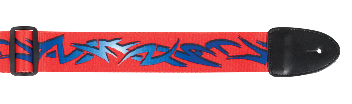 XTR LS064 2 inch Seatbelt Style Blue and Red Tribal Guitar Strap