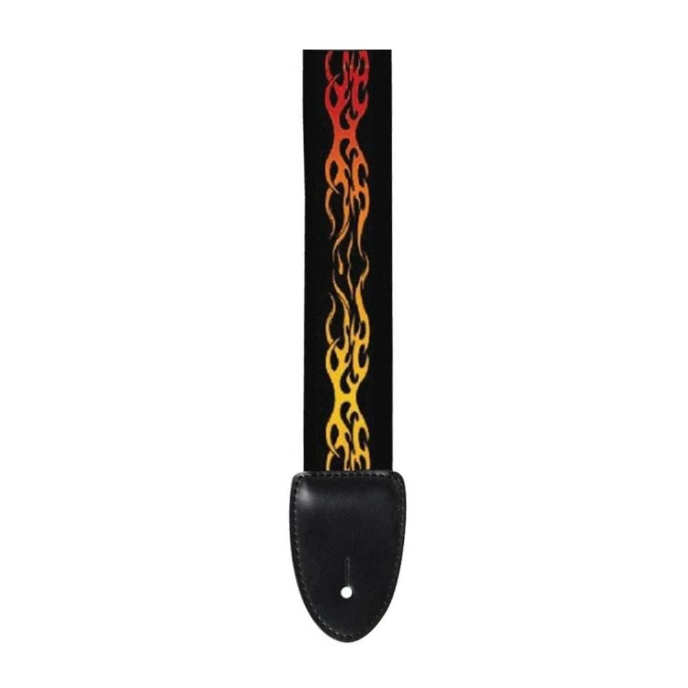XTR LS065 2inch Seatbelt Style Flames Guitar Strap