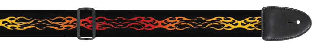 XTR LS065 2inch Seatbelt Style Flames Guitar Strap