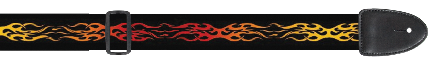 XTR LS065 2inch Seatbelt Style Flames Guitar Strap