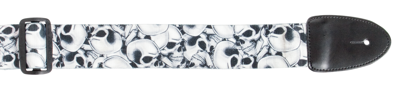 XTR LS114 2inch Seatbelt Style Skull Pile Guitar Strap