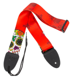 XTR LS128 2inch Seatbelt Style Mexi Skull White Guitar Strap