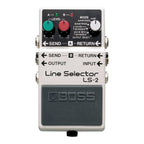 BOSS LS-2 Line Selector guitar effects pedal with multiple input/output jacks and control knobs on a black pedal body