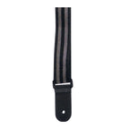 XTR LS300 Poly Web Ukulele Strap in Black and Grey Stripes