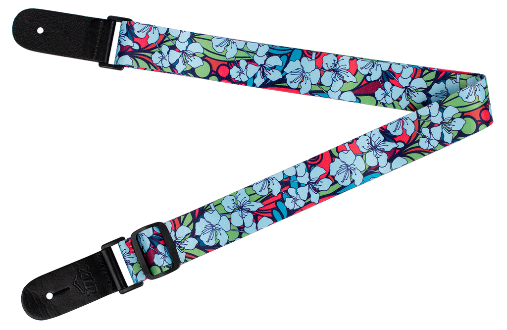XTR LS306 Poly Ukulele Strap - Blue Floral