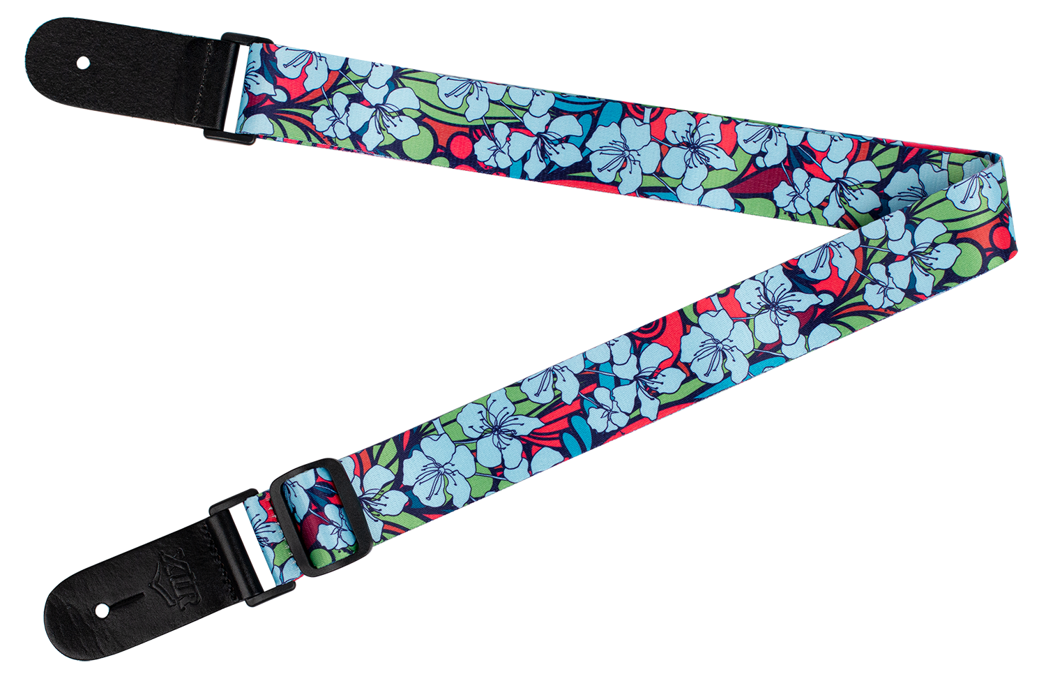 XTR LS306 Poly Ukulele Strap - Blue Floral