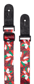 XTR LS307 Poly Ukulele Strap - Red Floral