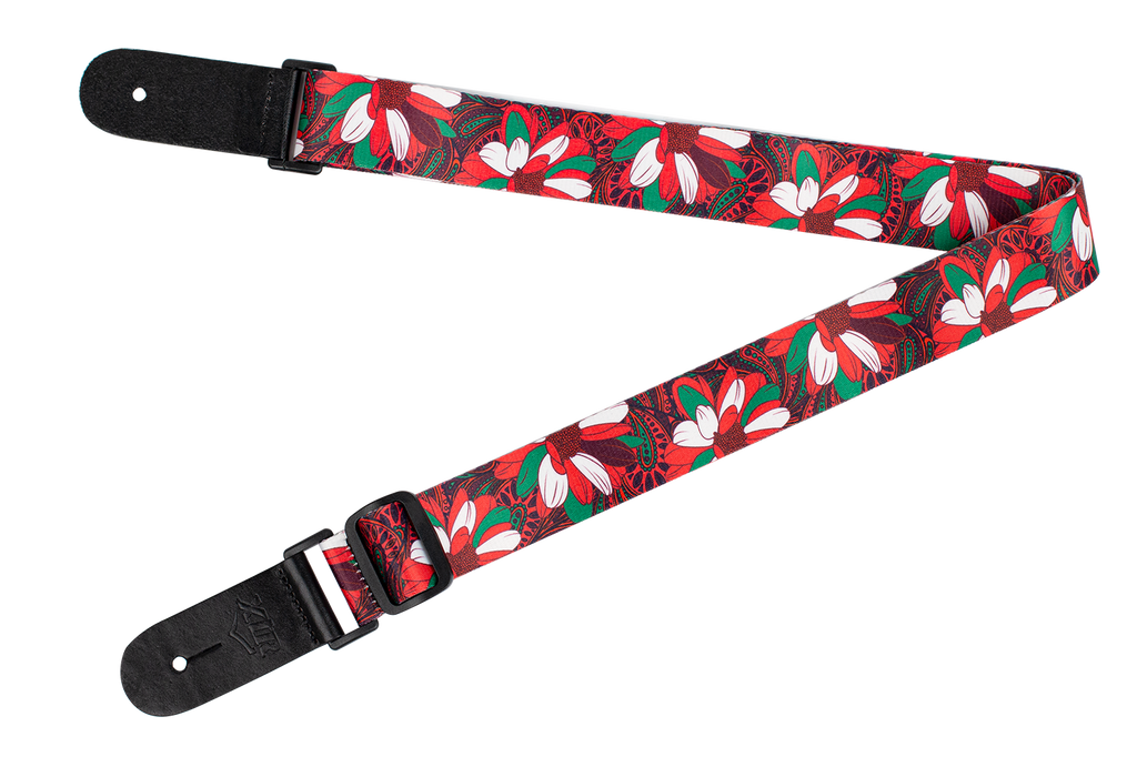 XTR LS307 Poly Ukulele Strap - Red Floral