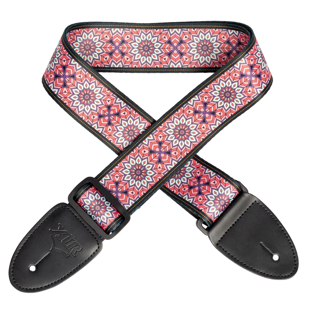 XTR 2 Mandala Art Series Guitar Strap - Pink/Blue