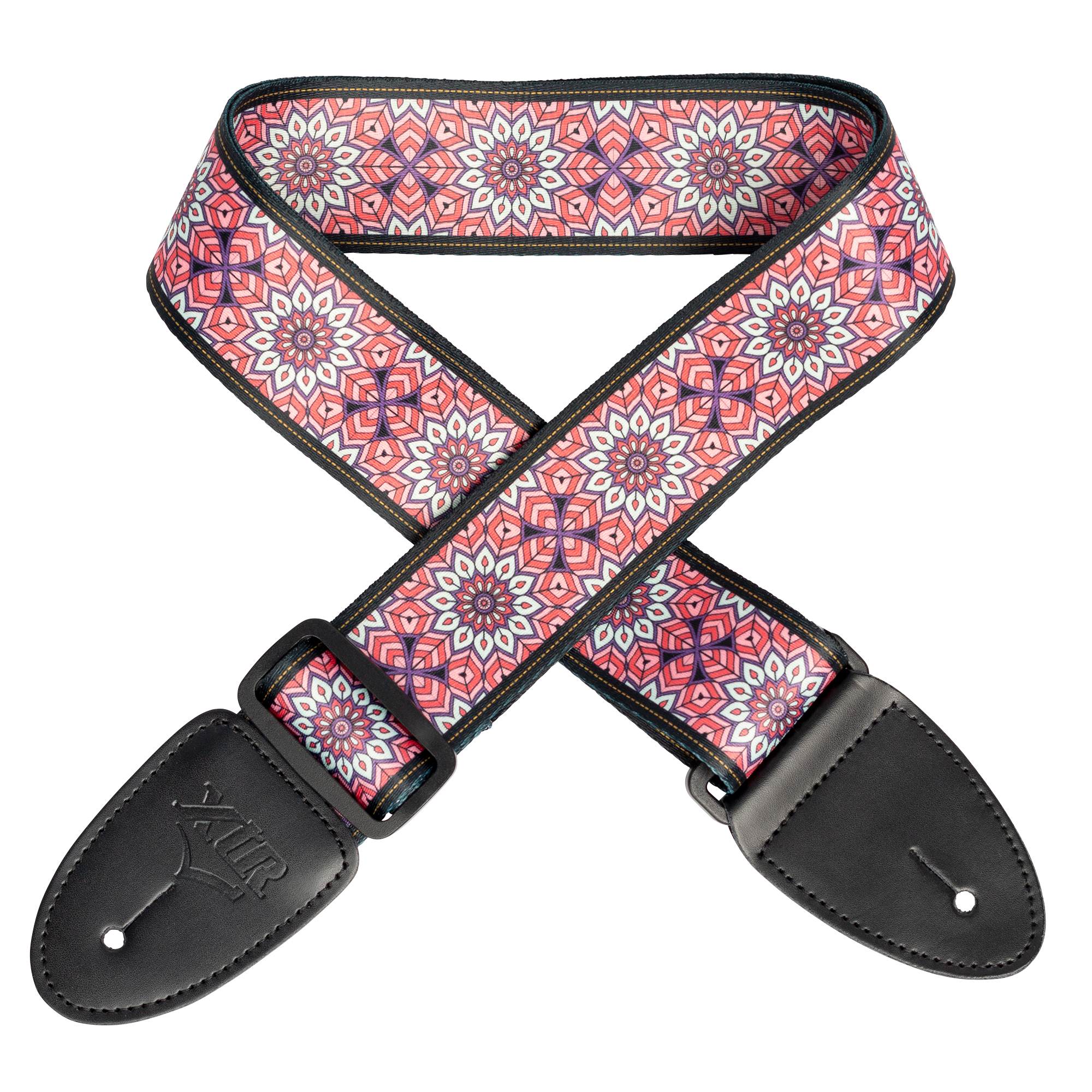 XTR 2 Mandala Art Series Guitar Strap - Pink/Blue