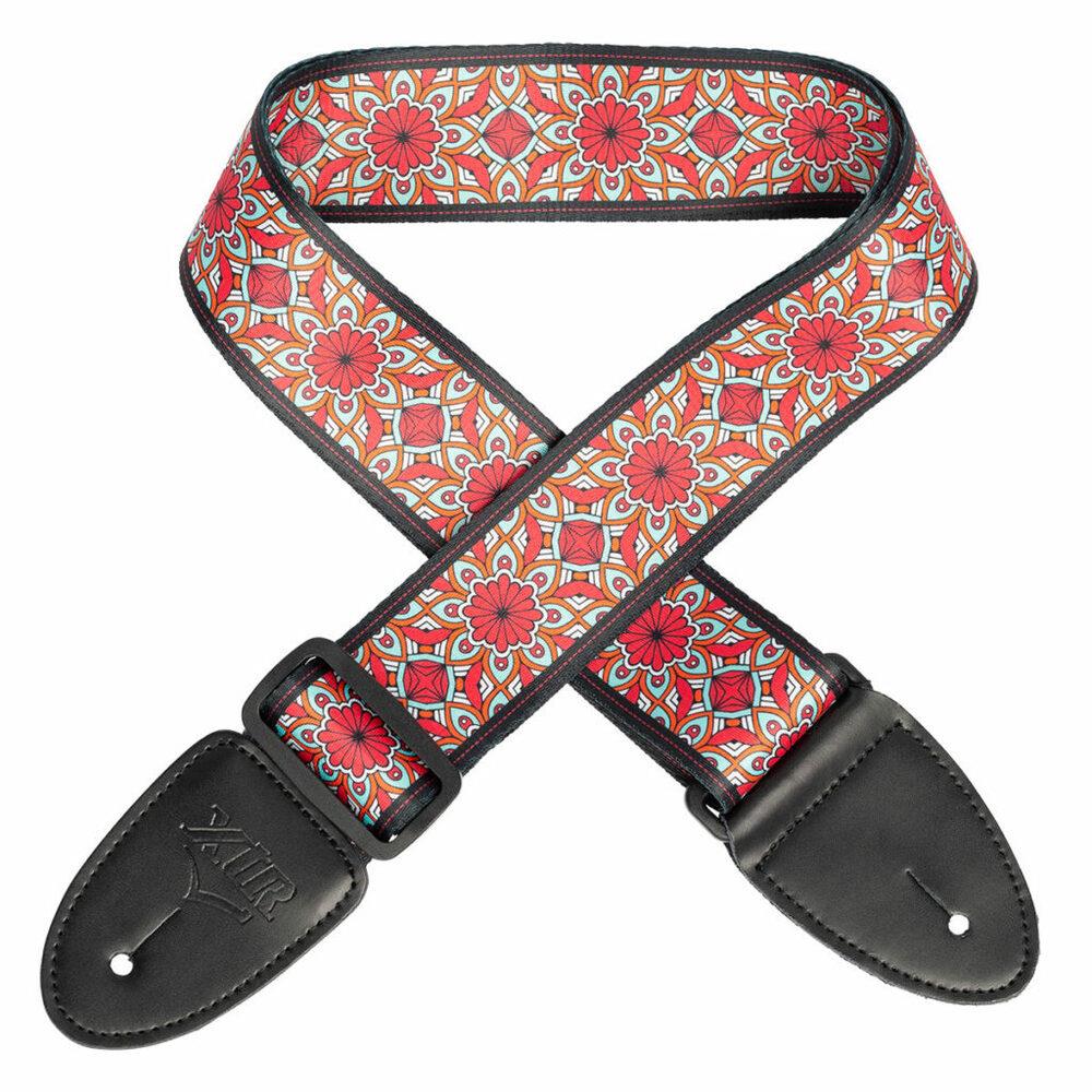 XTR Mandala Art Series Guitar Strap - Red/Blue