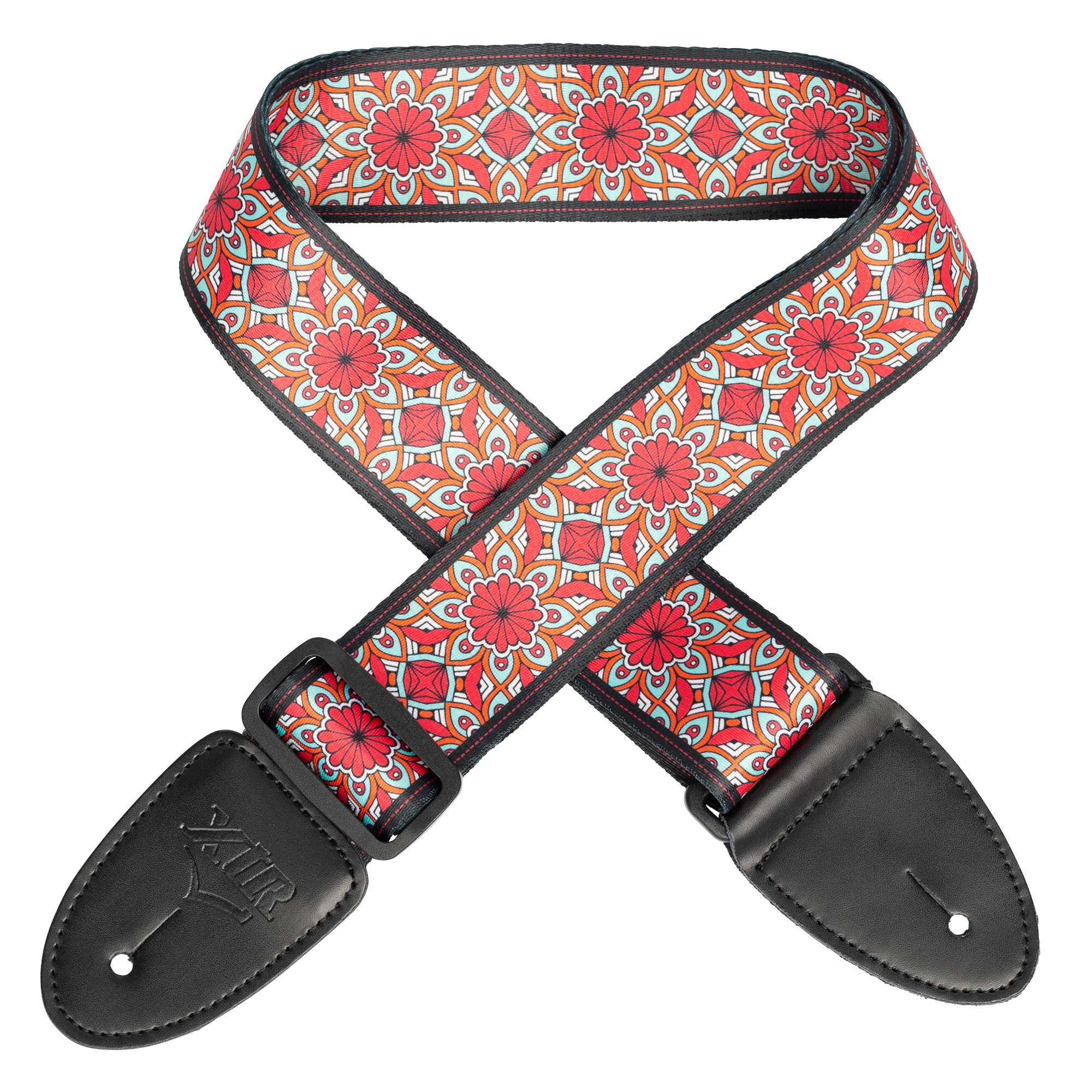 XTR Mandala Art Series Guitar Strap - Red/Blue