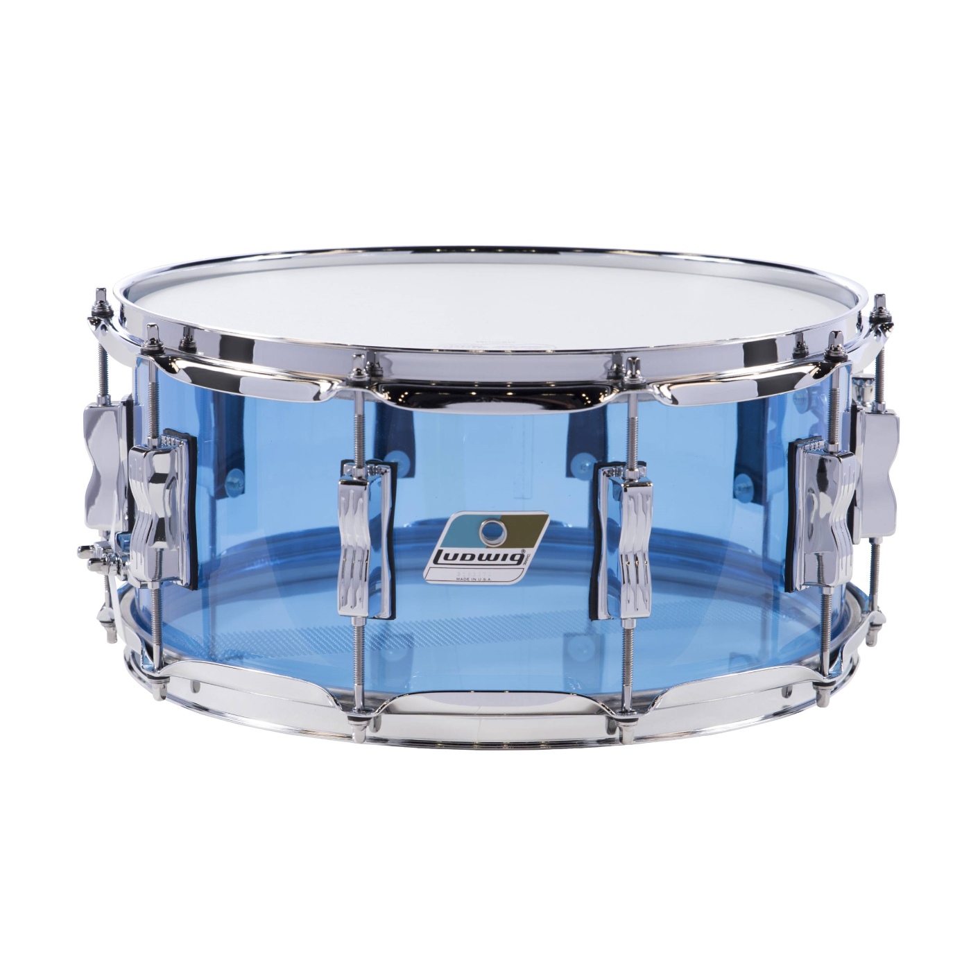 Ludwig 14x5inch Vistalite Snare Drum in Blue