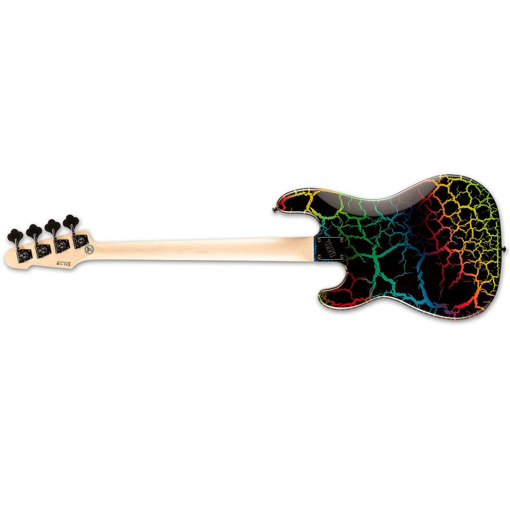 LTD Surveyor 87 Series Limited Edition Electric Bass Guitar - Rainbow Crack