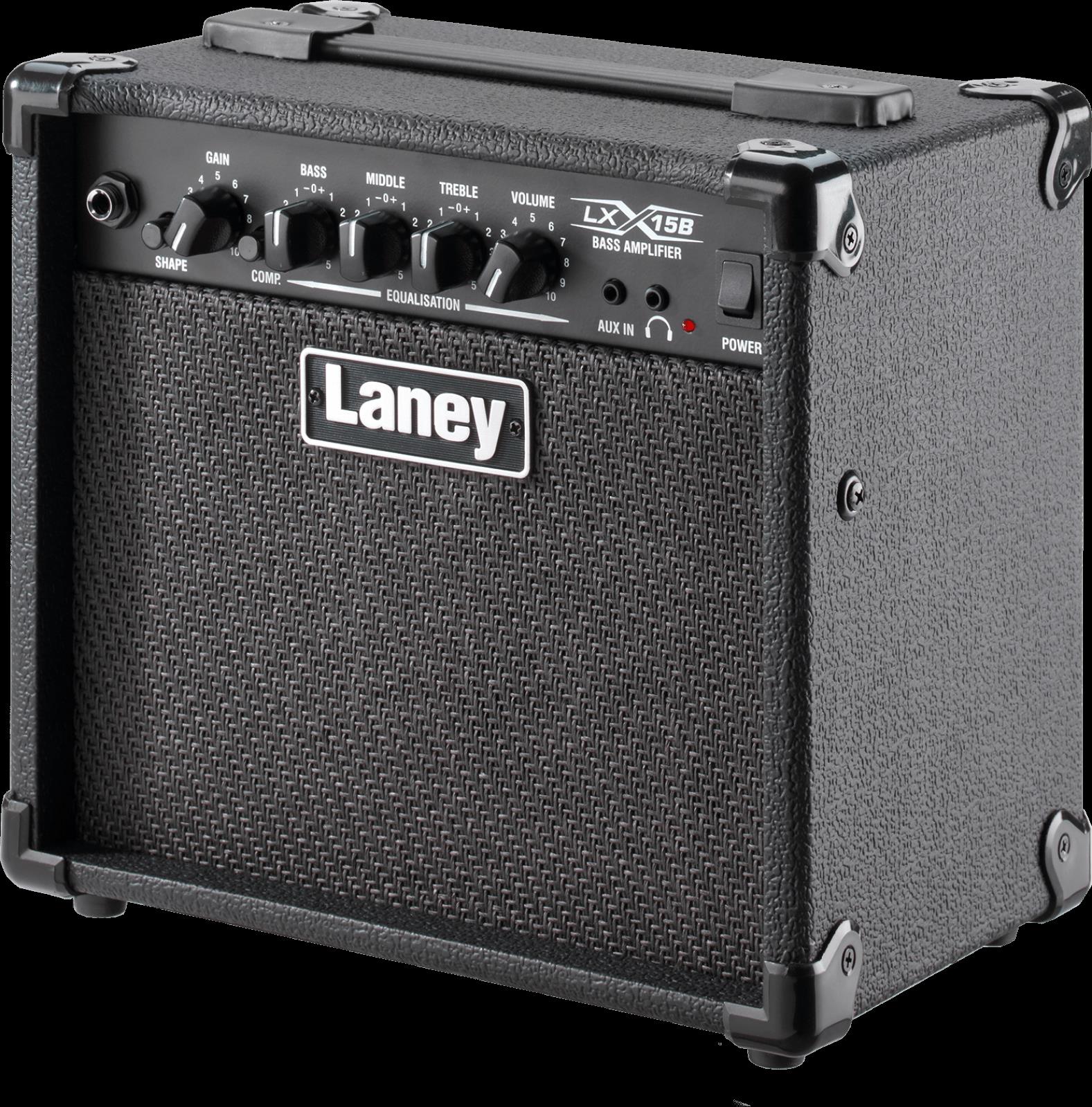 Laney LX15B Bass Combo Amplifier with 2x 5in Speaker in Black (15w)