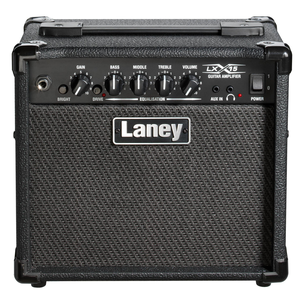 Laney LX15 Guitar Combo Electric Guitar Amplifier with 2x 5in Speaker in Black (15w)