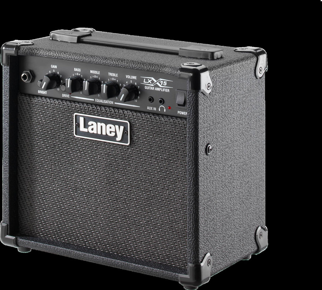 Laney LX15 Guitar Combo Electric Guitar Amplifier with 2x 5in Speaker in Black (15w)