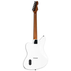 ESP LTD XJ 2 HT electric guitar in snow white with maple neck and black hardware, shown from a front angle.