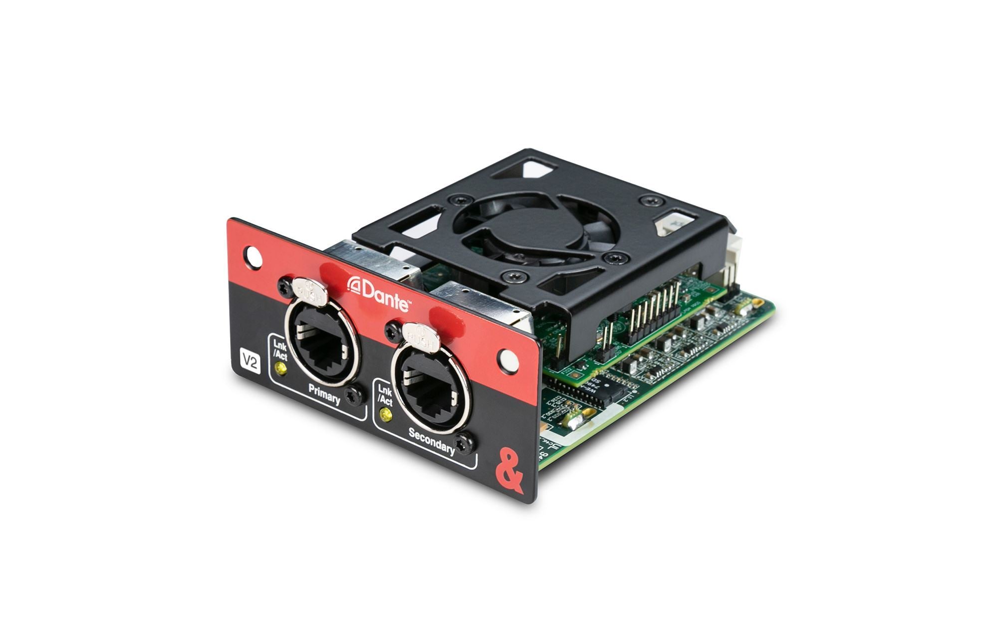 Allen & Heath SQ Dante audio interface module for SQ series mixers, 64x64 bi-directional digital desk mixer, 96kHz/48kHz.