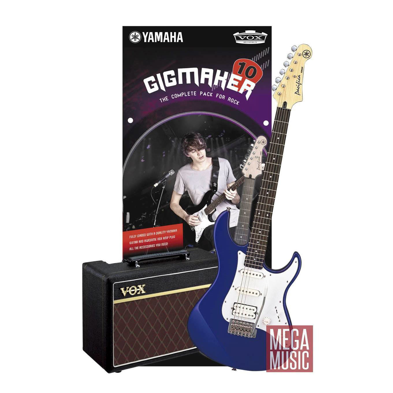 Yamaha Gigmaker Electric Guitar Pack with Vox Combo Amplifier - Dark Blue Metallic