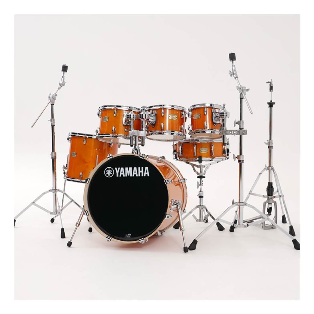 Yamaha SCB20 Stage Custom Fusion Birch 6-pc Acoustic Drum Kit with 20in Bass Drum in Honey Amber