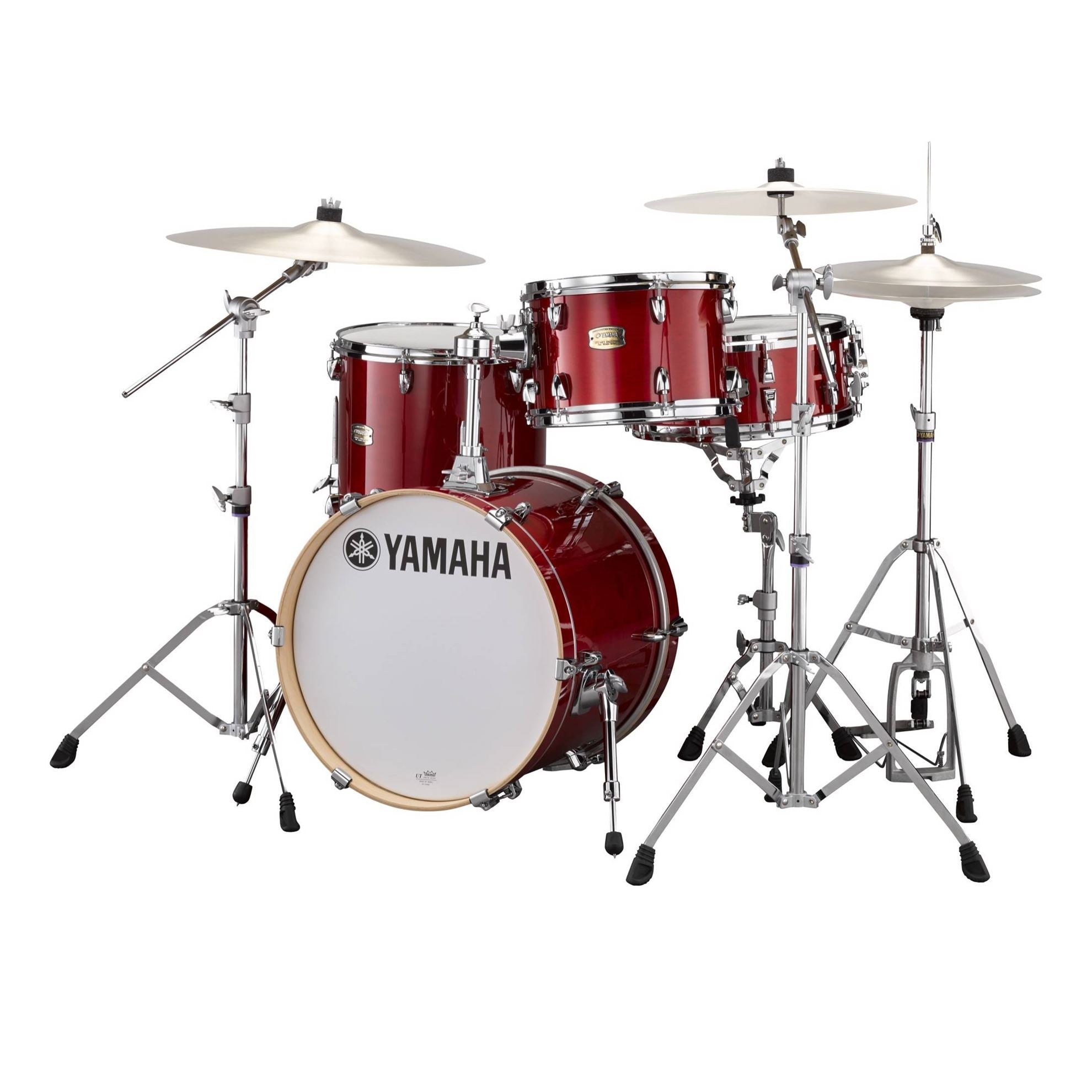 Yamaha CTBOP Stage Custom 4-Piece Bop Kit with 18in Bass Drum plus Crosstown Hardware in Cranberry Red