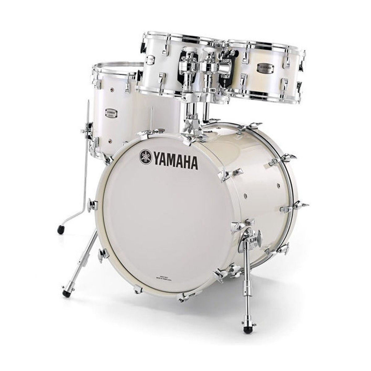 Yamaha Absolute Hybrid Maple 5-Piece Euro Drum Kit with Snare Drum, TH945B and HW880 Hardware Set - Polar White