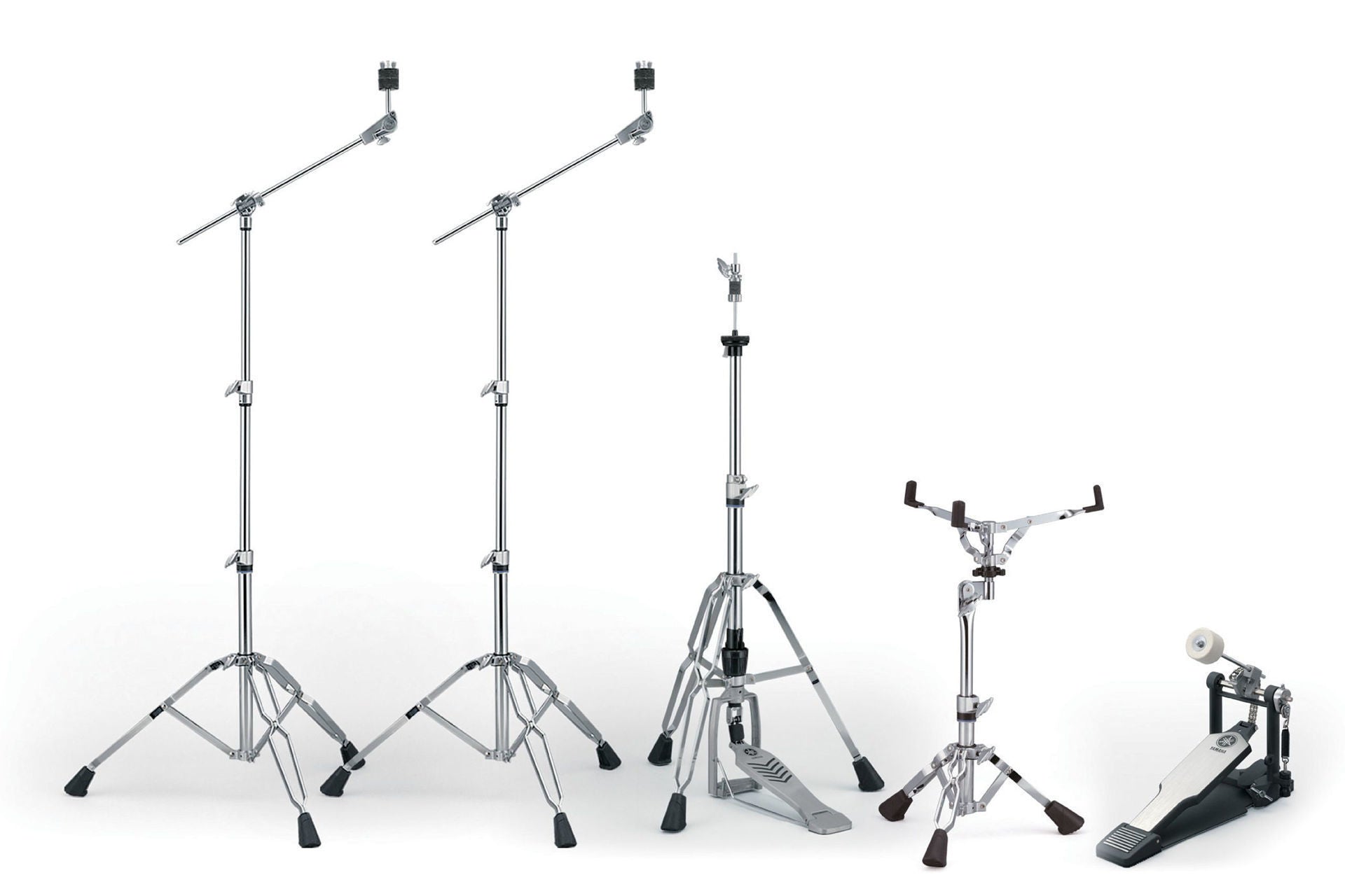 Yamaha Absolute Hybrid Maple 5-Piece Euro Drum Kit with Snare Drum, TH945B and HW880 Hardware Set - Polar White