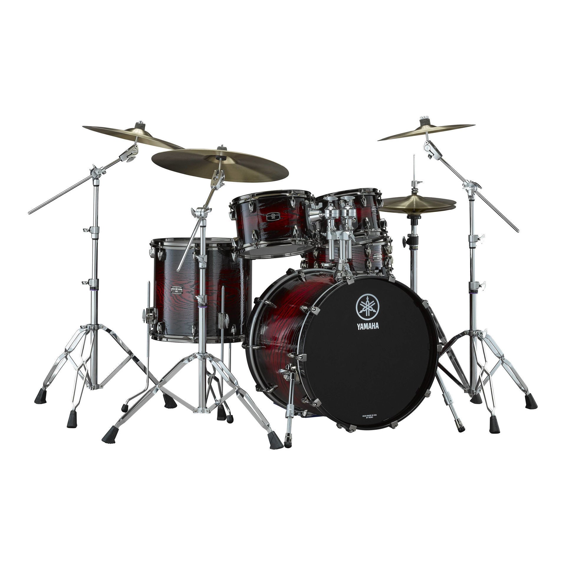 Yamaha Live Custom Hybrid Oak 5-Piece Euro Drum Kit with SD, TH945B and HW880 HW Set - Uzu Magma Sunburst