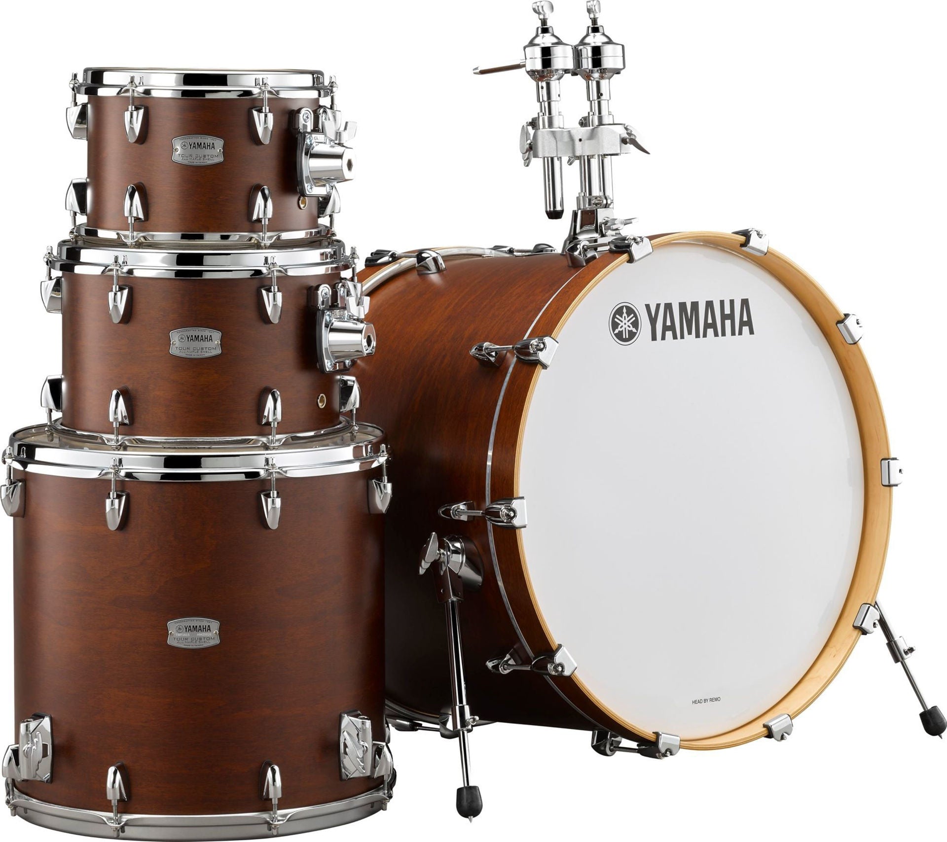 Yamaha TC22 Tour Custom 22in Euro Drum Kit with HW780 Hardware in Chocolate Satin