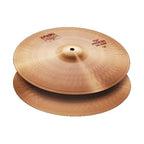 Paiste 14-inch 2002 medium hi-hats, showcasing a polished finish and classic cymbal design.
