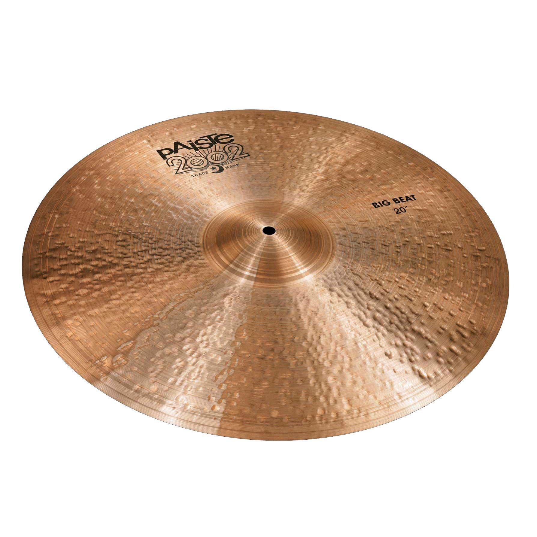 Paiste 2002 Black 20-inch Big Beat cymbal, single percussion cymbal with a dark finish, designed for powerful drumming sounds.