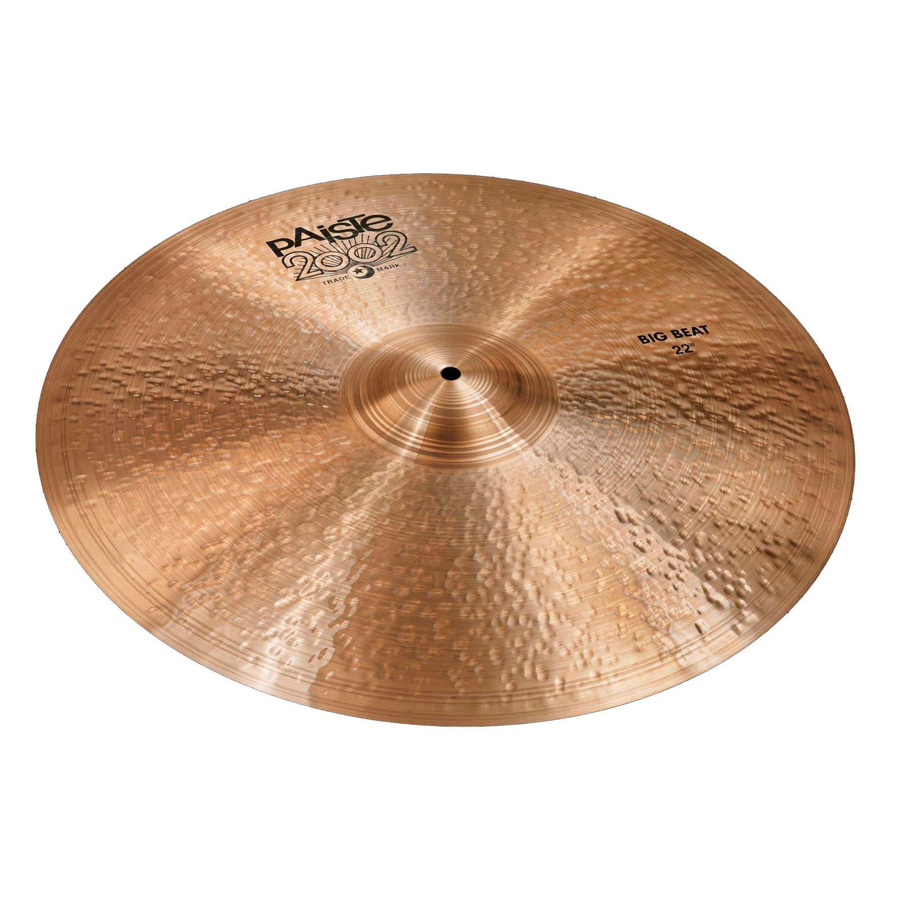 Paiste 2002 Black 22-inch Big Beat cymbal, single cymbal with a dark finish and detailed surface texture.