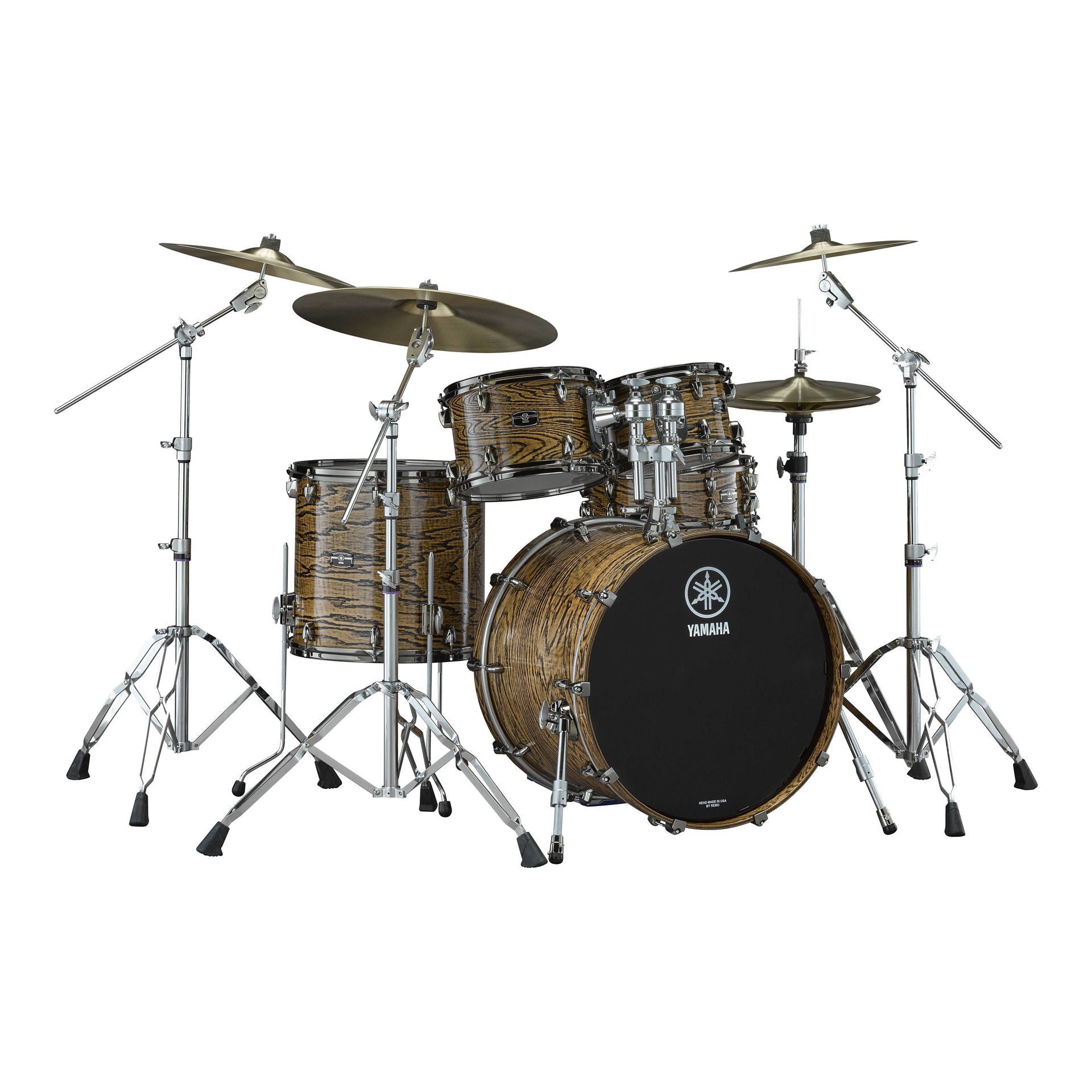 Yamaha Live Custom Hybrid Oak 5-Piece Euro Drum Kit with SD, TH945B and HW880 HW Set - Uzu Natural