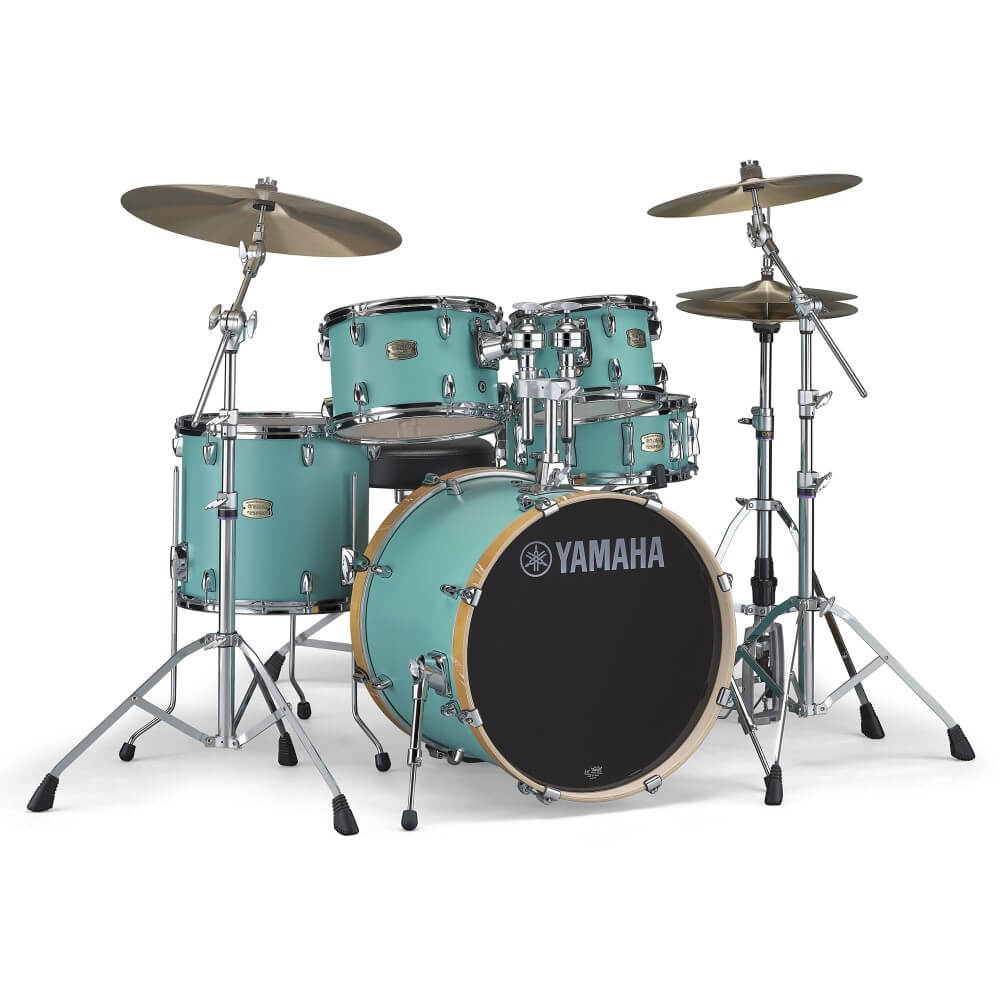 Yamaha Stage Custom Birch 22/16/12/10+14S 5pce Drum Shell Pack - Matte Surf Green