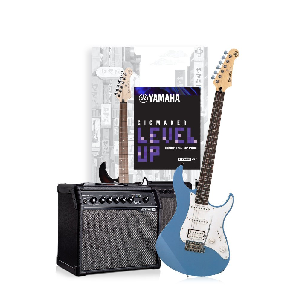 Yamaha Gigmaker Level Up Electric Guitar Pack in Lake Placid Blue