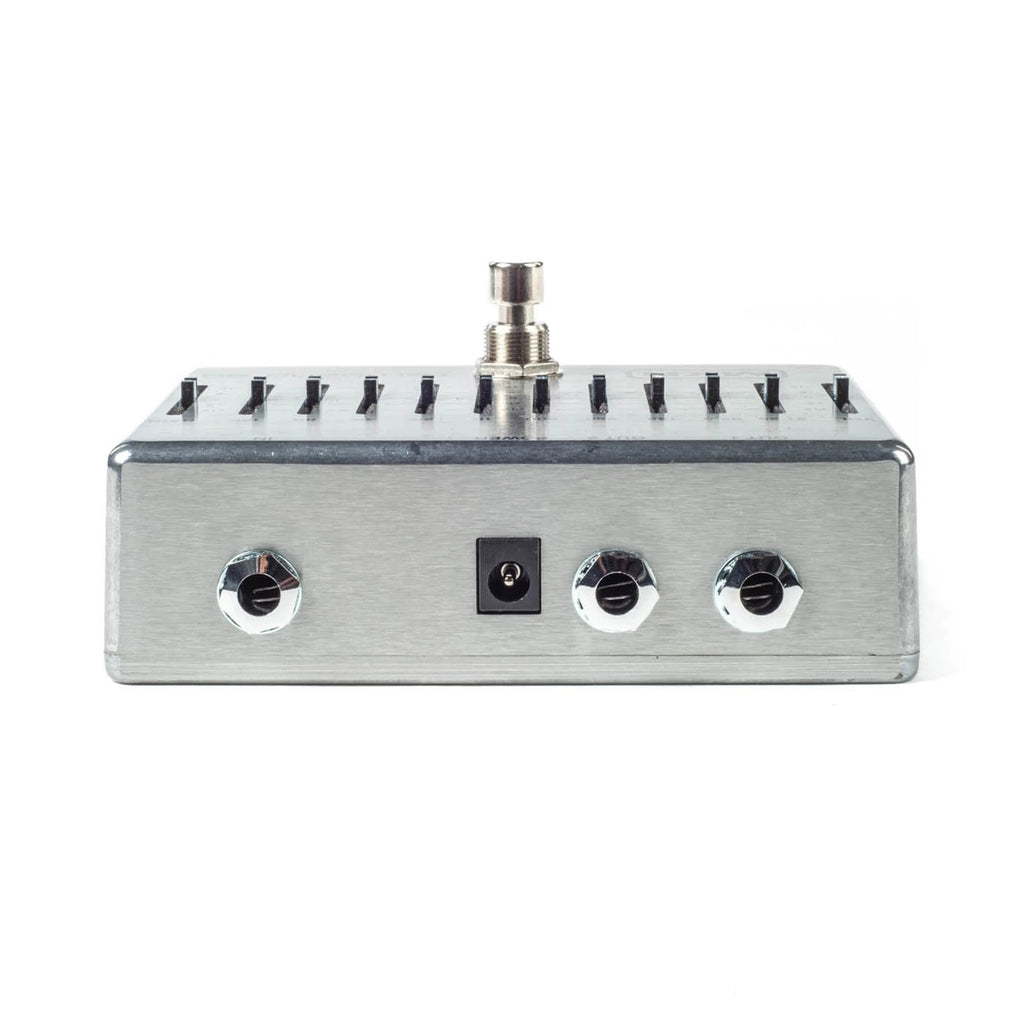 MXR 10 Band EQ guitar effects pedal with multiple control knobs, compact design, and durable metal casing.