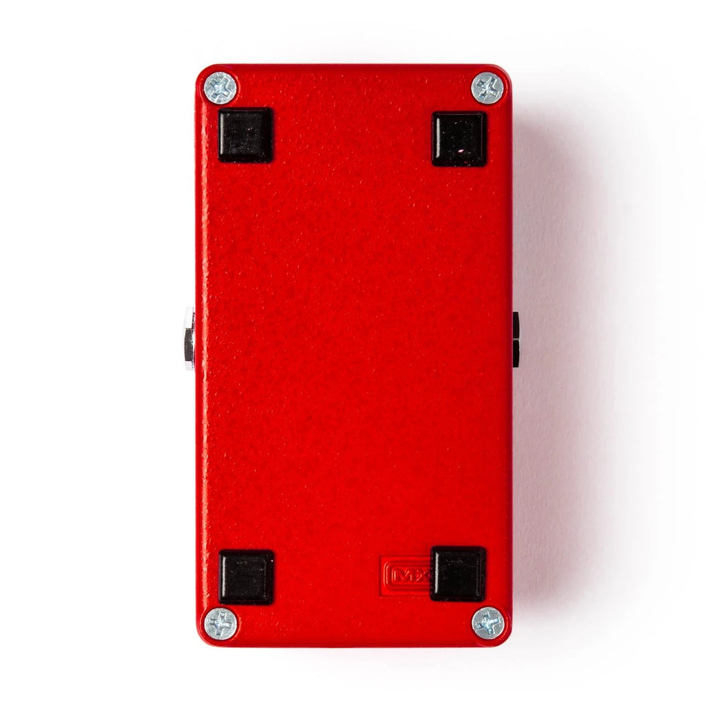 MXR M115 Distortion III effects pedal with control knobs and input/output jacks, used for guitar sound modulation.