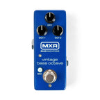 MXR M280 Vintage Bass Octave Effects Pedal showing the compact black pedal with control knobs and input/output jacks.