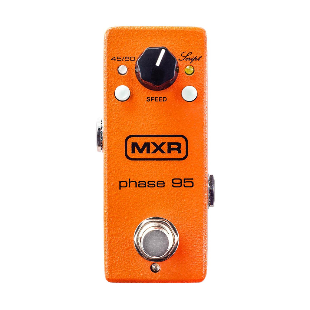 MXR M290 Phase 95 Mini effects pedal with controls and input/output jacks, compact guitar effects pedal for modulation effects.