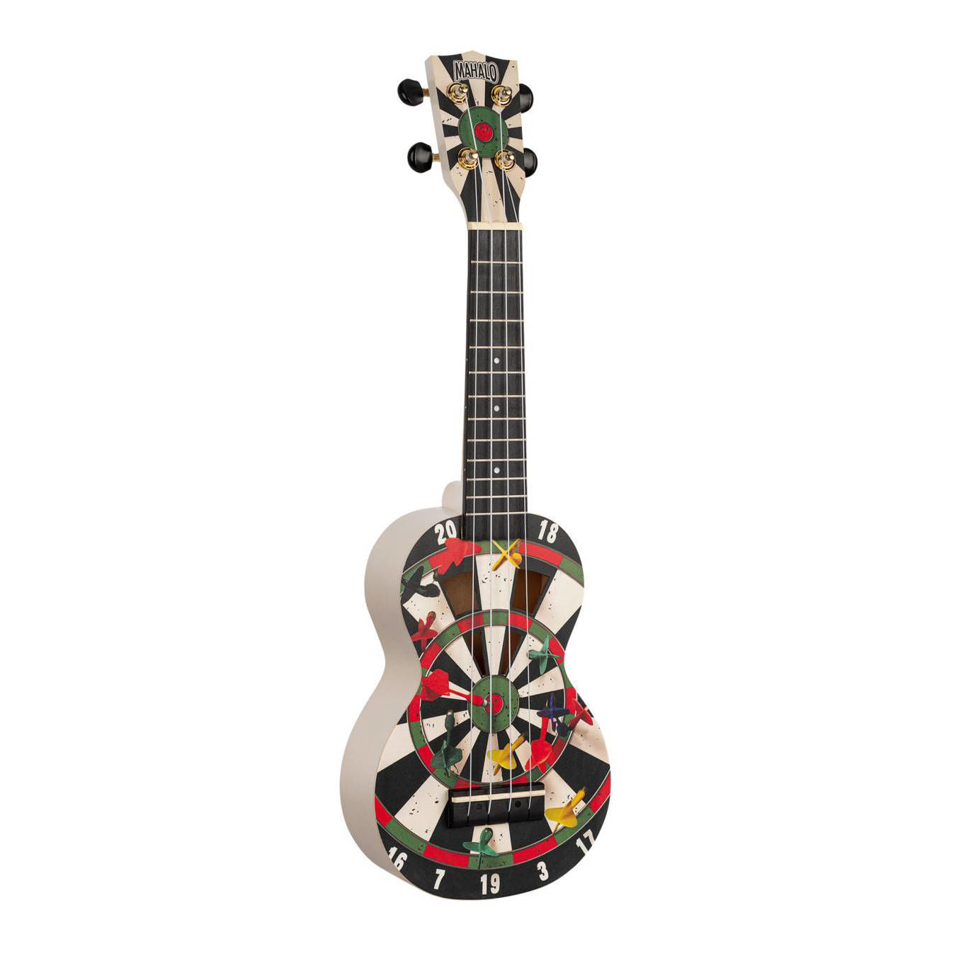 Mahalo Art Series Soprano Darts Ukulele - White Matt