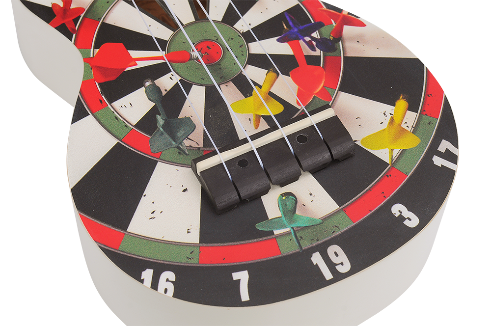 Mahalo Art Series Soprano Darts Ukulele - White Matt