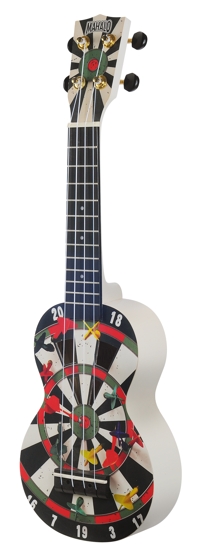 Mahalo Art Series Soprano Darts Ukulele - White Matt